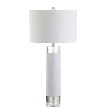Hunter 32" Marble/Crystal LED Table Lamp - JONATHAN Y